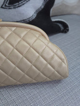 Load image into Gallery viewer, Chanel Series 16 2012 Pearly Gold Lambskin with GHW Classic Clutch
