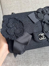 Load image into Gallery viewer, CHANEL 23C 2023 Embroidered Flower Tweed Medium Classic Flap Bag
