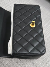 Load image into Gallery viewer, Chanel Black Lambskin GHW Top Handle Mini Rectangular Flap Bag
