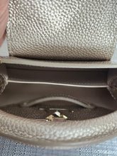 Load image into Gallery viewer, LOUIS VUITTON LV Metallic Taurillon Embellished Flower Crown Mini Capucines in Gold
