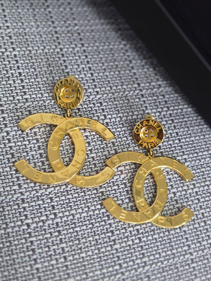 Chanel 20A Collection 2020 Gold XL Earrings