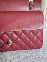 Load image into Gallery viewer, CHANEL 19B collection Series 28 Burgundy Caviar LGHW Medium Timeless Classic Double Flap Bag 11.12
