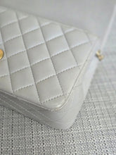 Load image into Gallery viewer, CHANEL 21A light Grey Lambskin Aged GHW Mini Rectangular Flap Bag with Top Handle
