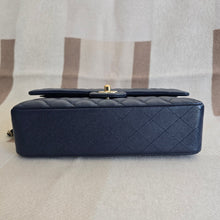 Load image into Gallery viewer, Chanel series 29 20C Navy Caviar Champagne GHW Medium ML Timeless 11.12 Classic Double Flap Bag
