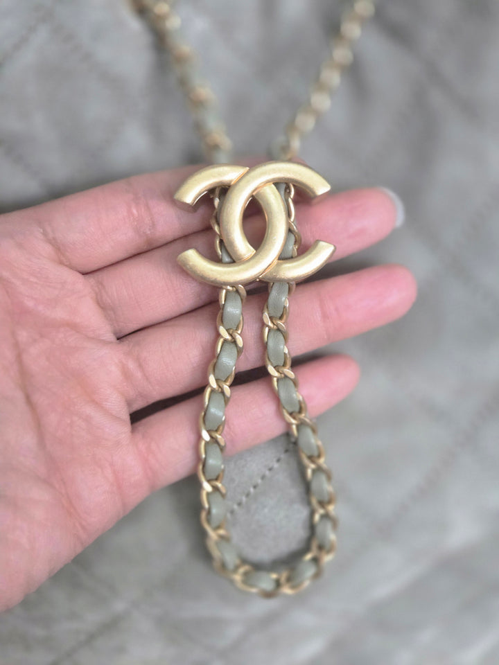 CHANEL 25C collection 2024/2025 cruise collection Khaki Suede Aged GHW 25 Hobo Bag size Medium