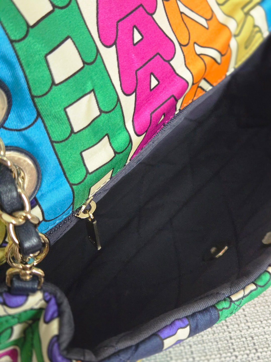 CHANEL 21K Collection 2021 Multicolor Rainbow Quilted Satin Medium Flap Bag LGHW