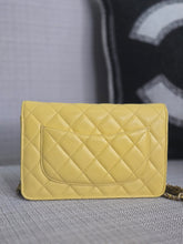 Load image into Gallery viewer, Chanel series 30 2020 Yellow Caviar LGHW Classic Wallet on chain (WOC)
