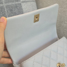 Load image into Gallery viewer, CHANEL 18P series 29 Light Grey Caviar LGHW Coco Handle Size Small with Detachable Shoulder strap
