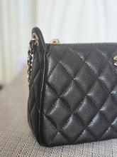 Load image into Gallery viewer, CHANEL new style Clutch/Wallet on Chain WOC in Black caviar LGHW and Burgundy lining 2025
