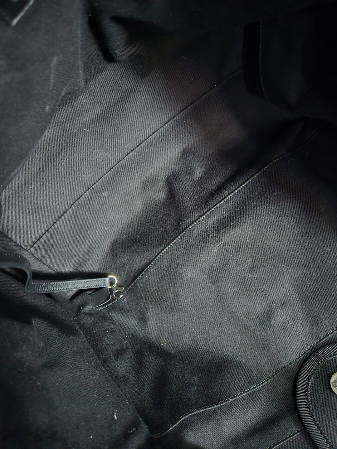 Chanel 20S 2020 Spring/Summer Collecion Black Canvas With Pearl Embossed Deauville Tote Bag with Leather Top Handle Size Medium/Large