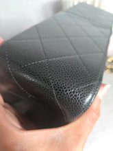 Load image into Gallery viewer, Chanel series 24 Black Caviar GHW Jumbo Timeless Double Flap Bag

