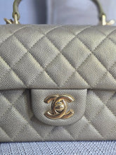 Load image into Gallery viewer, Chanel series 31 21S Gold Caviar GHW Mini Rectangular Top Handle Flap Bag
