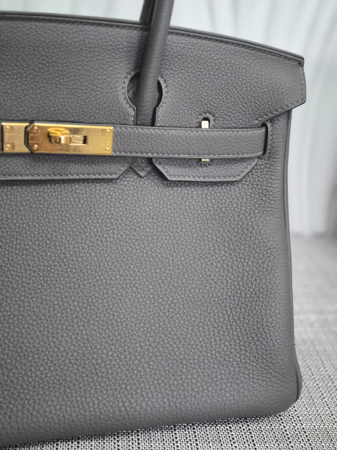 Hermes Birkin 30 Gris Meyer Togo Leather GHW Stamp U (2022)