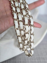 Load image into Gallery viewer, CHANEL series 23 2016 White Lambskin LGHW Mini Rectangular Flap Bag
