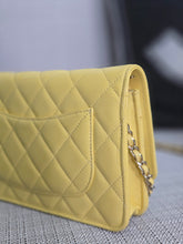 Load image into Gallery viewer, Chanel series 30 2020 Yellow Caviar LGHW Classic Wallet on chain (WOC)
