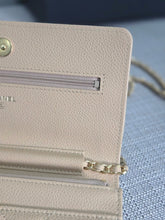Load image into Gallery viewer, Chanel Beige Clair Caviar GHW Classic Wallet on Chain (WOC)
