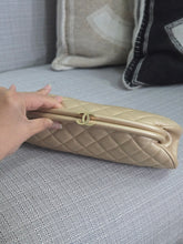 Load image into Gallery viewer, Chanel Series 16 2012 Pearly Gold Lambskin with GHW Classic Clutch
