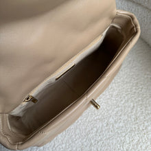 Load image into Gallery viewer, CHANEL 19 size Small in 21S collection 2021 Dark Beige Cappuccino Latte Lambskin Mixed HW Flap Bag
