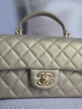 Load image into Gallery viewer, Chanel series 31 21S Gold Caviar GHW Mini Rectangular Top Handle Flap Bag
