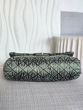 Load image into Gallery viewer, CHANEL Green Denimpression SHW size Jumbo Single Flap Bag
