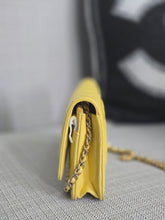 Load image into Gallery viewer, Chanel series 30 2020 Yellow Caviar LGHW Classic Wallet on chain (WOC)
