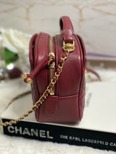 Load image into Gallery viewer, Chanel series 26 Burgundy Calf skin Aged GHW Camera Case bag with top handle
