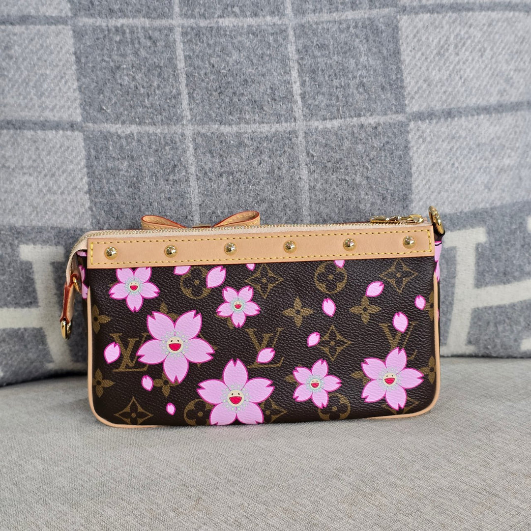 LOUIS VUITTON LV Pochette Accessoires Sakura LV x TM Murakami Monogram Canvas