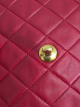 Load image into Gallery viewer, Chanel series 1 Red Lambskin 24K GHW Vintage Classic Mini Flap Bag
