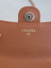 Load image into Gallery viewer, Chanel 2023 Caramel Brown Caviar Champagne GHW New Style Wallet on chain (WOC)

