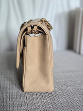 Load image into Gallery viewer, CHANEL series 15 2011/2012 Beige Clair Caviar GHW Medium ML Timeless Classic Double Flap Bag
