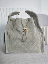 Load image into Gallery viewer, CHANEL 25C collection 2024/2025 cruise collection Khaki Suede Aged GHW 25 Hobo Bag size Medium
