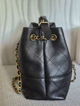 Load image into Gallery viewer, CHANEL 25A collection 2025 Black All Leather Calf skin Hobo Bag size Small

