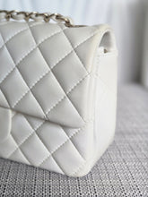 Load image into Gallery viewer, CHANEL series 23 2016 White Lambskin LGHW Mini Rectangular Flap Bag

