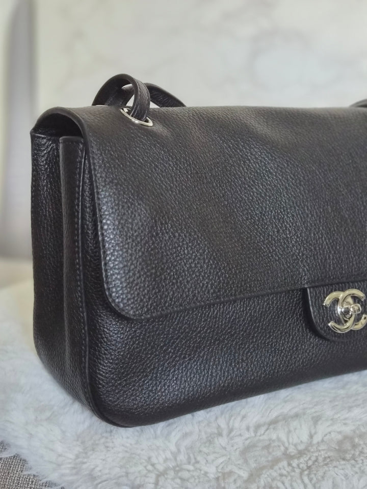 WA/Email only to purchase only- CHANEL Matthieu Blazy Maxi 32 cms Flap Bag in Black Caviar SHW 2026