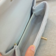 Load image into Gallery viewer, CHANEL 18P series 29 Light Grey Caviar LGHW Coco Handle Size Small with Detachable Shoulder strap

