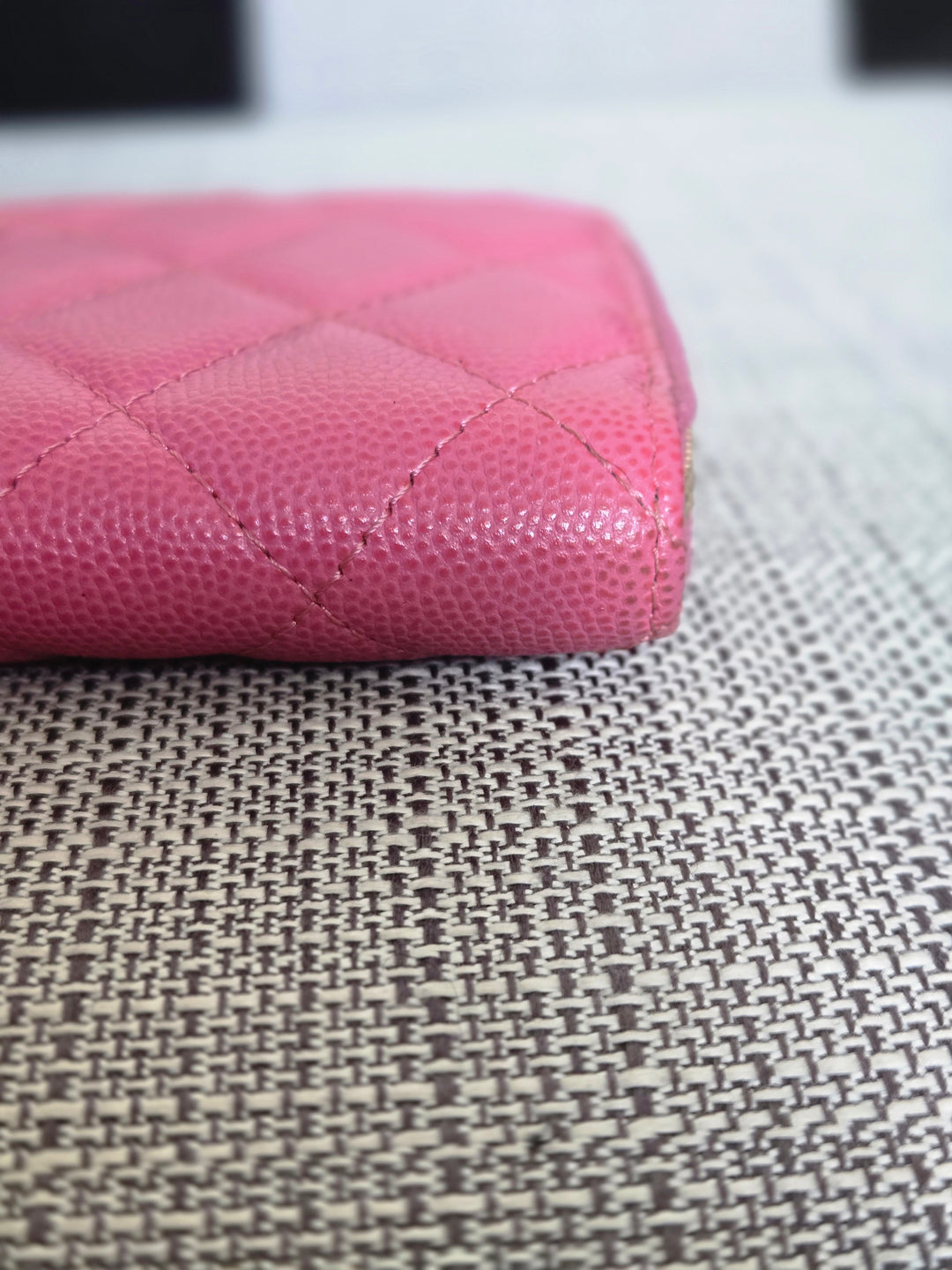 Chanel series 27 2019 19C collection Barbie Bright Pink Caviar LGHW Medium Zippy Wallet 6 inches