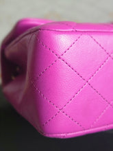 Load image into Gallery viewer, Chanel 21C 2021 Cruise Collection Purple Lambskin Champagne GHW Mini rectangular flap bag
