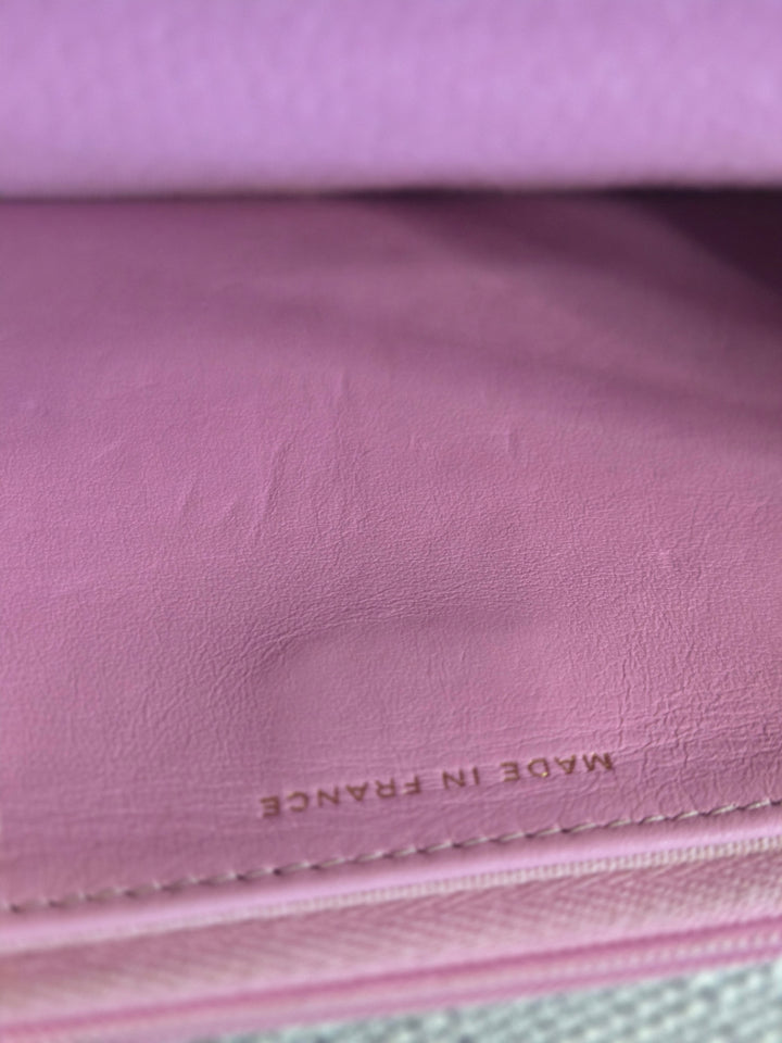 Chanel 23P Collection 2023 Mauve undertone Pink Caviar Champagne GHW Classic Wallet on chain (WOC)
