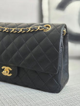 Load image into Gallery viewer, Chanel series 16 2012 Black Lambskin Medium ML Timeless Classic Double Flap Bag with GHW
