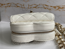 Load image into Gallery viewer, Chanel 22S White Lambskin LGHW Heart Belt bag
