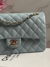 Load image into Gallery viewer, Chanel 22P Blue Caviar LGHW Medium ML Timeless Classic Double Flap Bag
