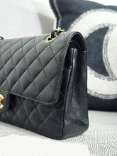 Load image into Gallery viewer, Chanel series 19 2014 Black Caviar GHW Medium ML Timeless Classic Double Flap Bag
