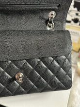 Load image into Gallery viewer, Chanel Series 18 (2014) Black caviar Silver hardware Medium ML Timeless Classic Double Flap Bag
