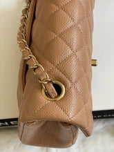 Load image into Gallery viewer, Chanel series 25 18S Collection Pearly Dark Beige Caviar Champagne Gold Hardware Mini Rectangular Flap Bag
