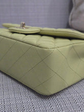 Load image into Gallery viewer, Chanel 23C 2022/2023 Cruise Collection Pastel Lime Green Lambskin Mini Rectangular Flap Bag with Champagne GHW
