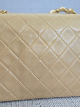 Load image into Gallery viewer, Chanel series 1 Beige Lambskin 24K GHW Vintage Mini Flap Bag
