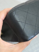 Load image into Gallery viewer, Chanel series 16 2012 Black Lambskin Medium ML Timeless Classic Double Flap Bag with GHW
