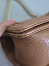 Load image into Gallery viewer, Chanel 21K 2021 Fall/Winter Collection Caramel Brown Caviar shiny champagne GHW Small Le Boy Flap Bag
