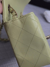 Load image into Gallery viewer, Chanel 23C 2022/2023 Cruise Collection Pastel Lime Green Lambskin Mini Rectangular Flap Bag with Champagne GHW
