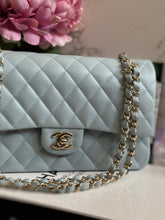 Load image into Gallery viewer, Chanel 22P Blue Caviar LGHW Medium ML Timeless Classic Double Flap Bag

